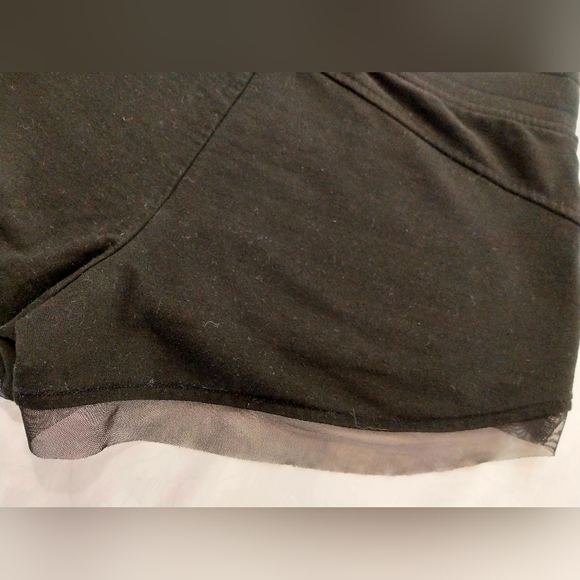 Victoria Sport Size XS Black Elastic Drawstring Waist Shorts Mesh Trim - Picture 5 of 12